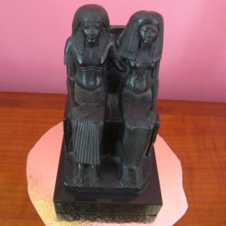 statue d'un couple égyptien assis
